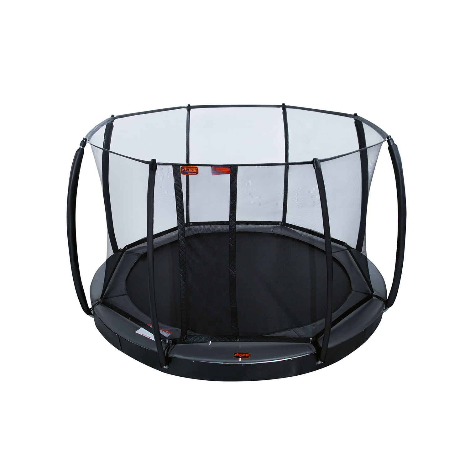 Round Pro-Line Avyna In-Ground Trampoline Titanium Gray