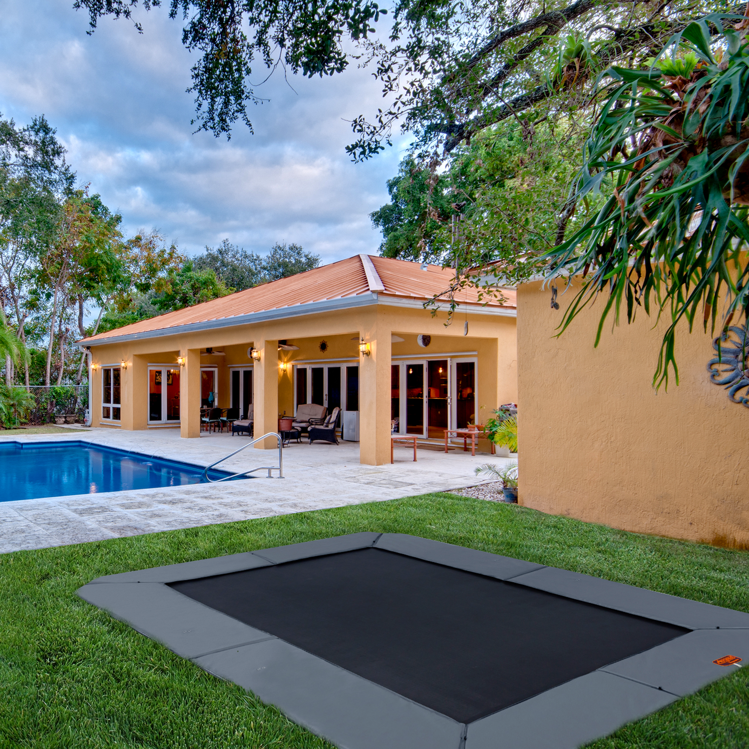 Rectangle Pro-Line Avyna In-Ground Trampoline - Rainbow Play of NC