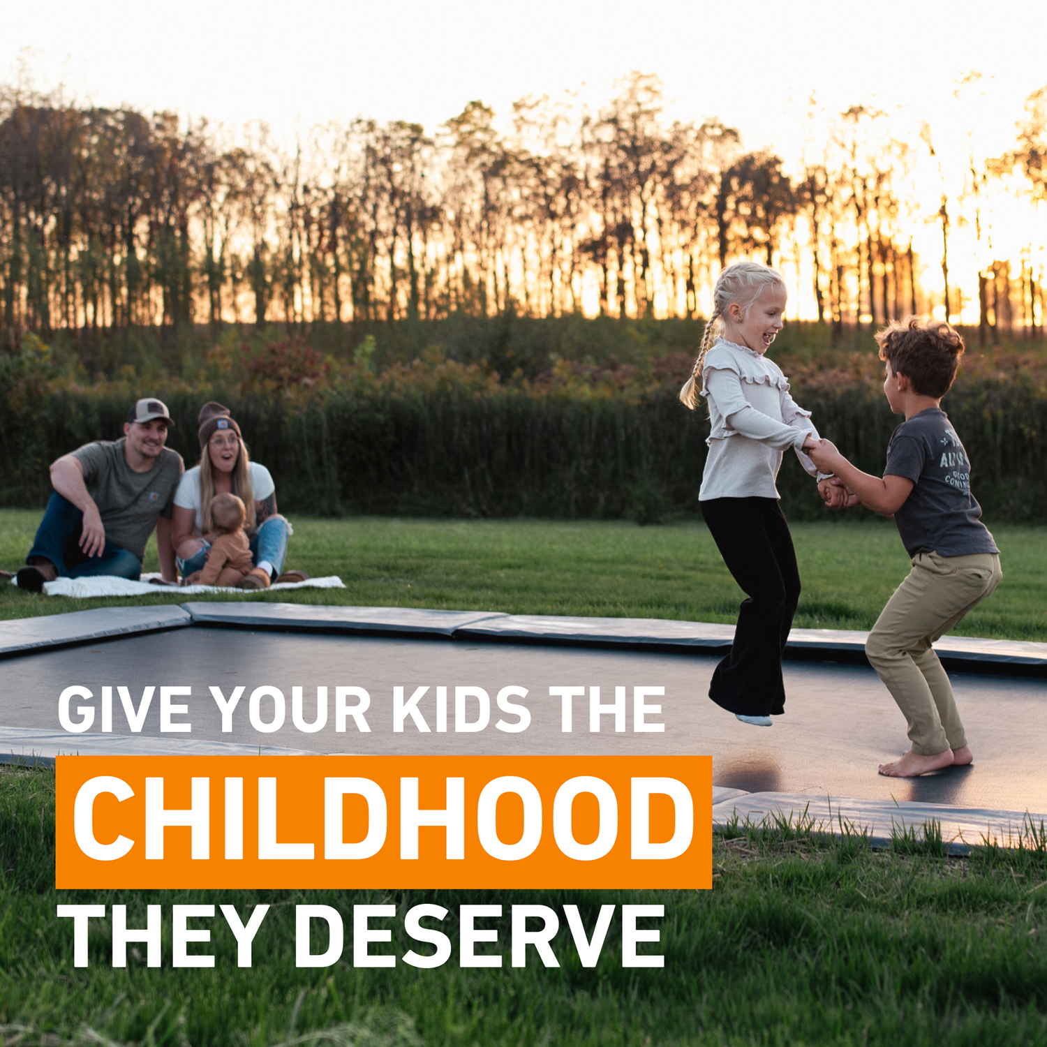 Rectangle Pro-Line Avyna In-Ground Trampoline - Rainbow Play of NC