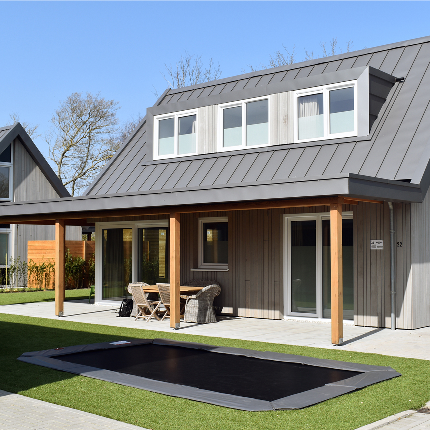 Rectangle Pro-Line Avyna In-Ground Trampoline - Rainbow Play of NC