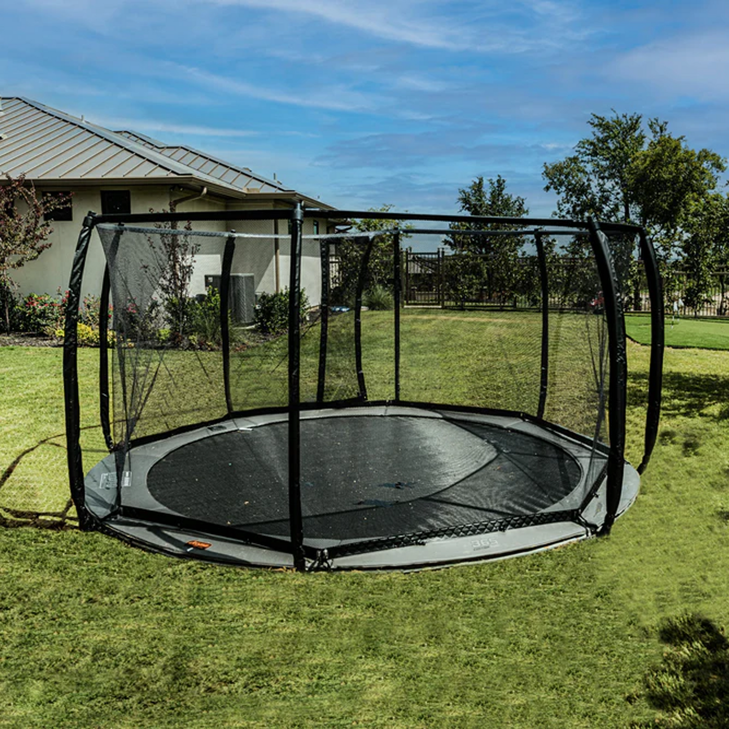 Round Pro-Line Avyna In-Ground Trampoline Titanium Gray