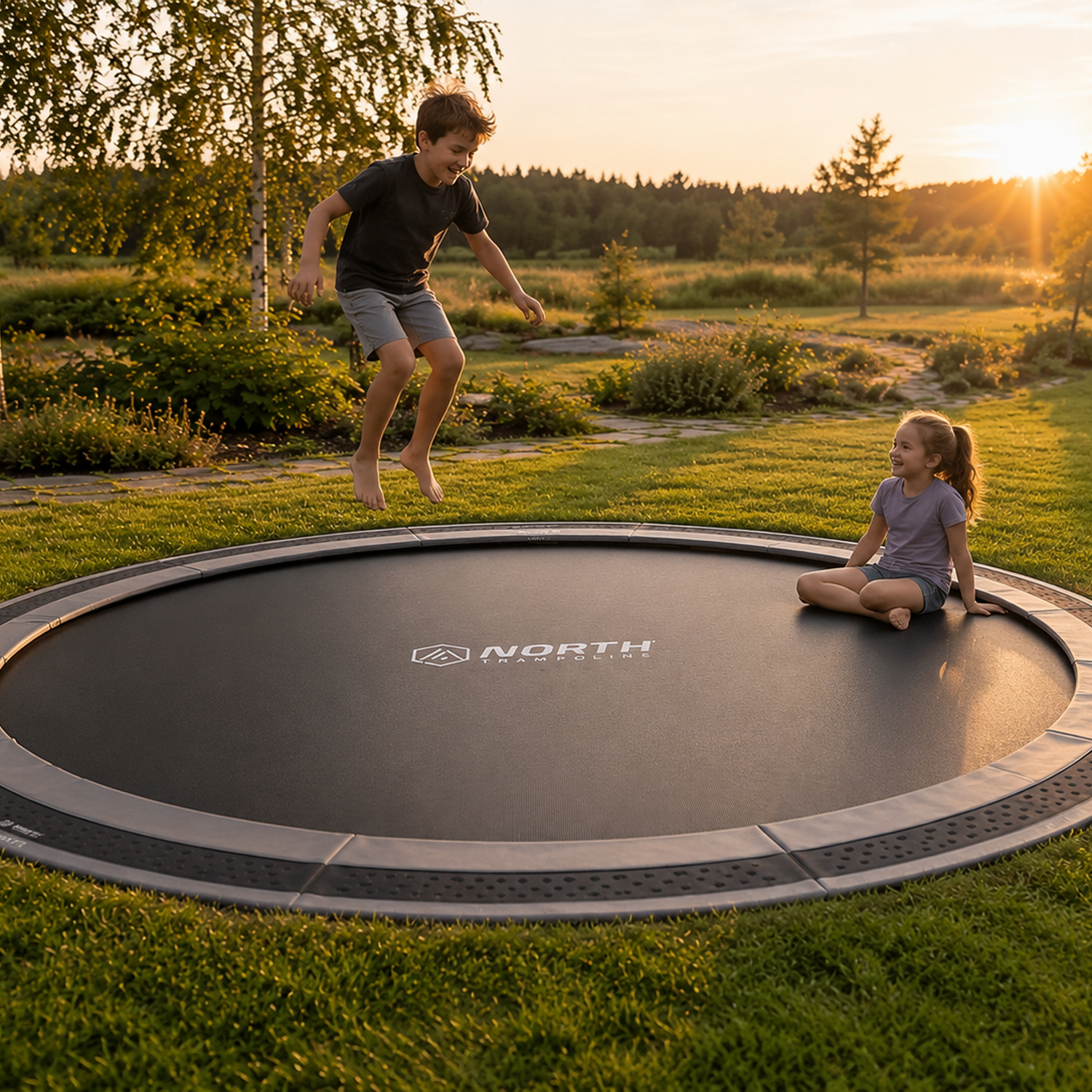 North Round In-ground Trampoline