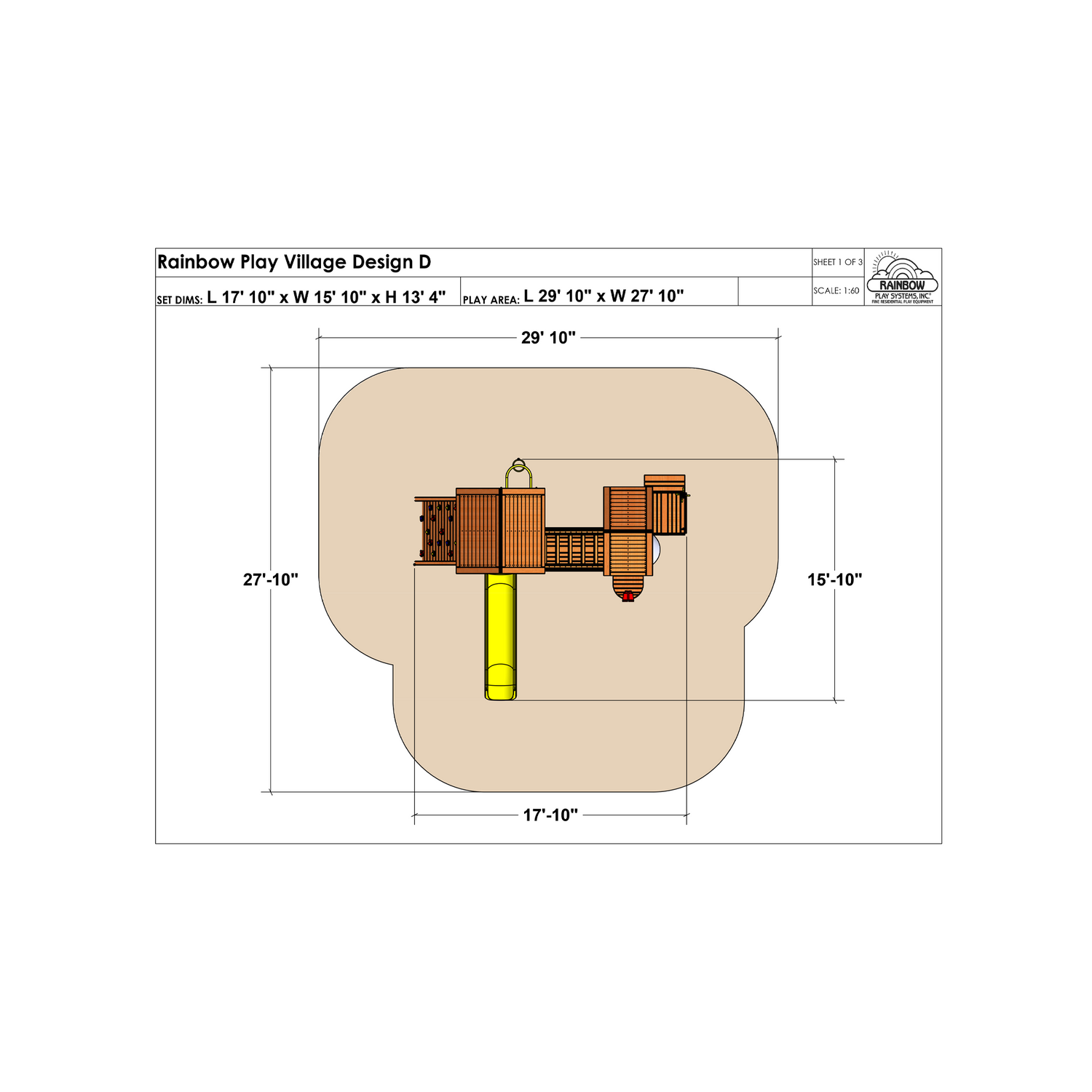 Rainbow Play Village Design D (9) - Rainbow Play of NC
