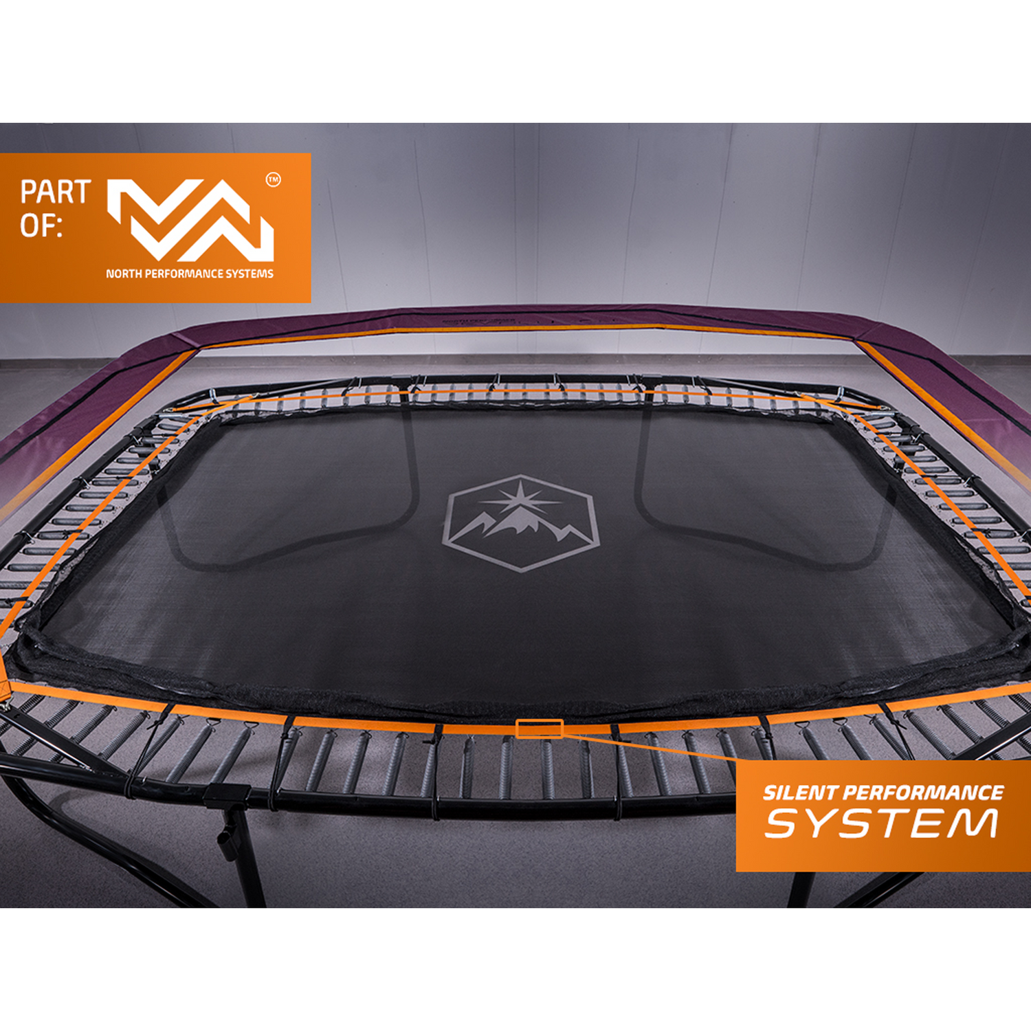 Performer Rectangle Trampoline - Rainbow Play of NC