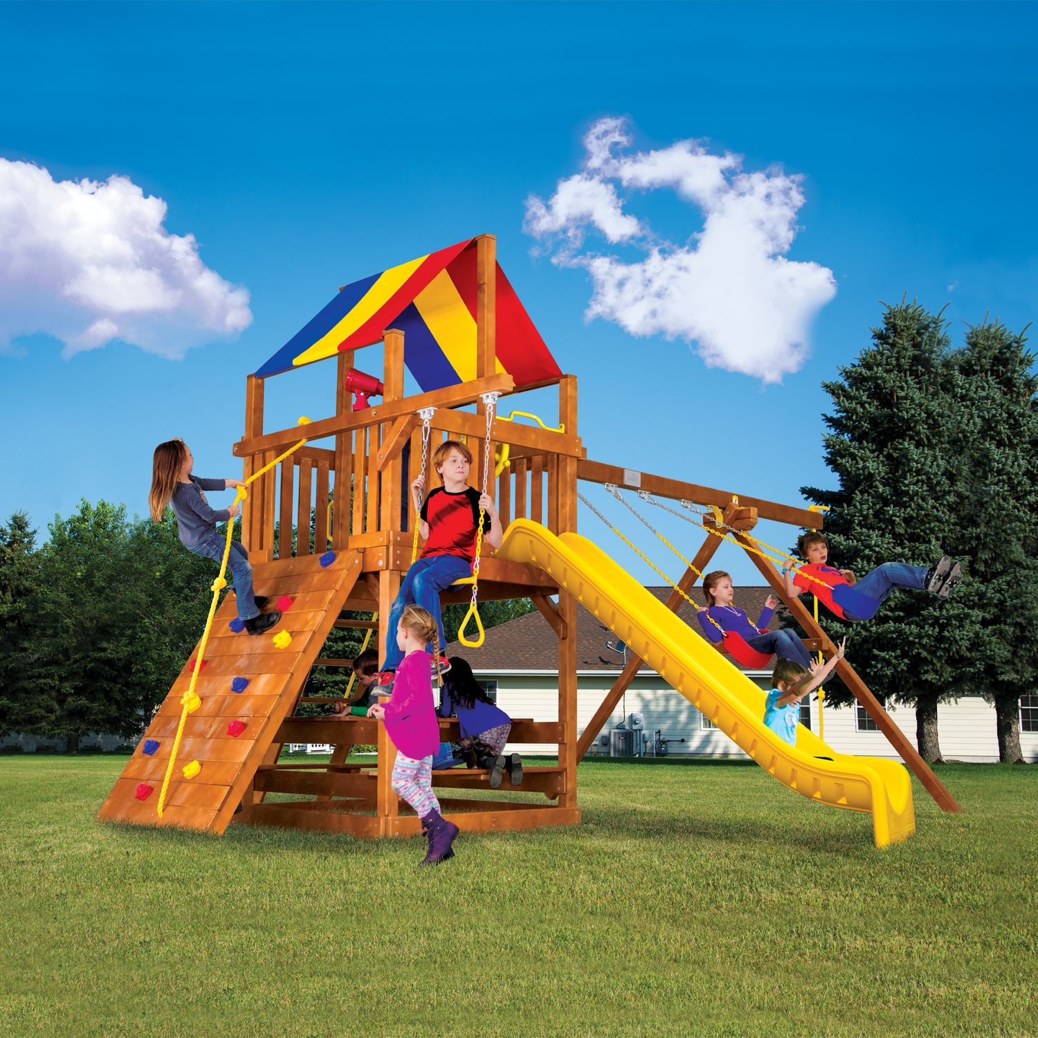 Circus Clubhouse Pkg II Feature Model (28A) Playset - Rainbow Play of NC
