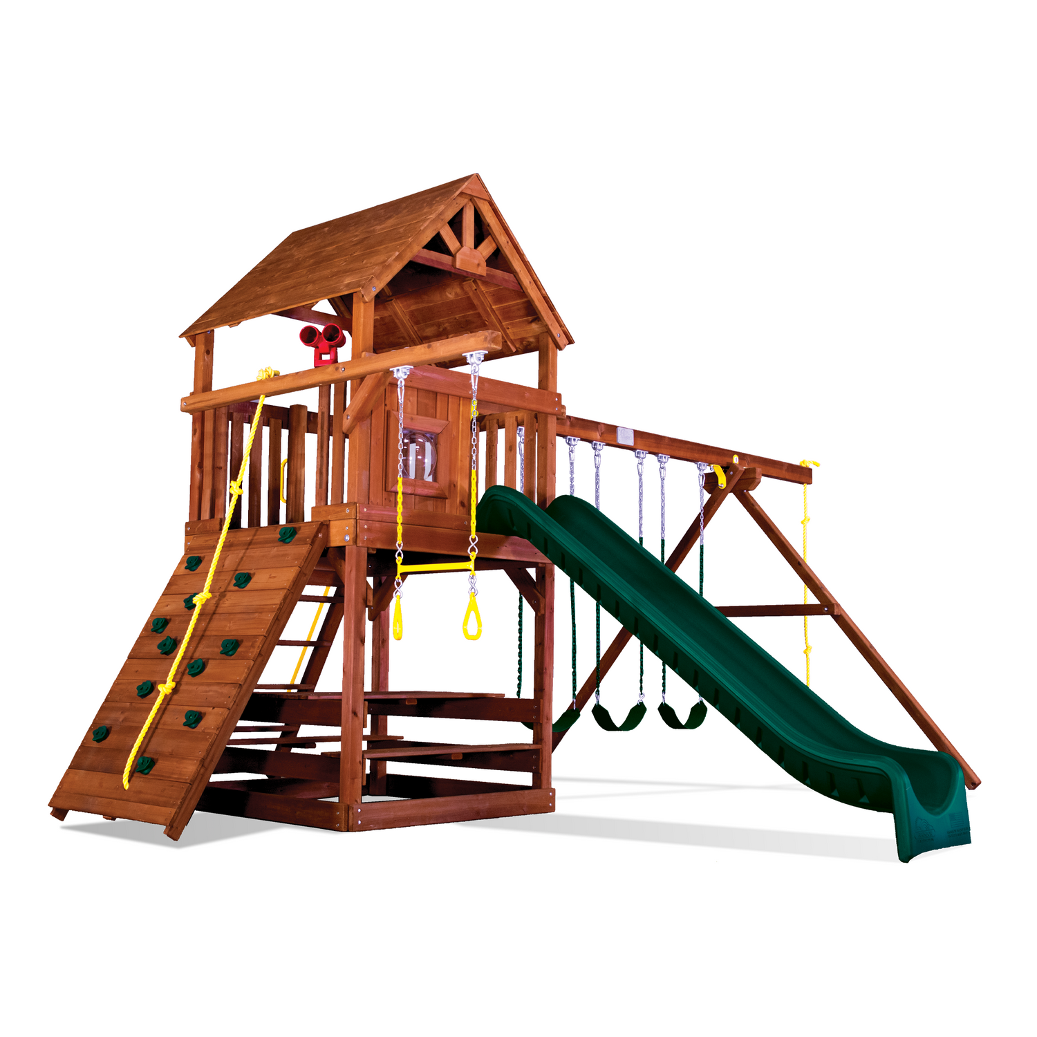 Circus Clubhouse Pkg II Loaded with Wooden Roof (29D) - Rainbow Play of NC