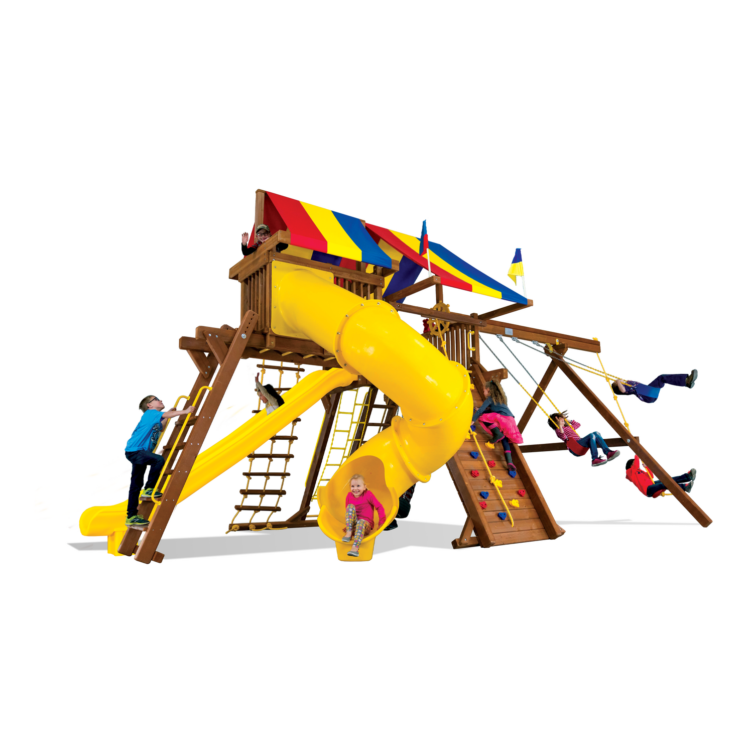 King Kong Castle Base Pkg V with 270° Spiral Slide (25E) - Rainbow Play of NC