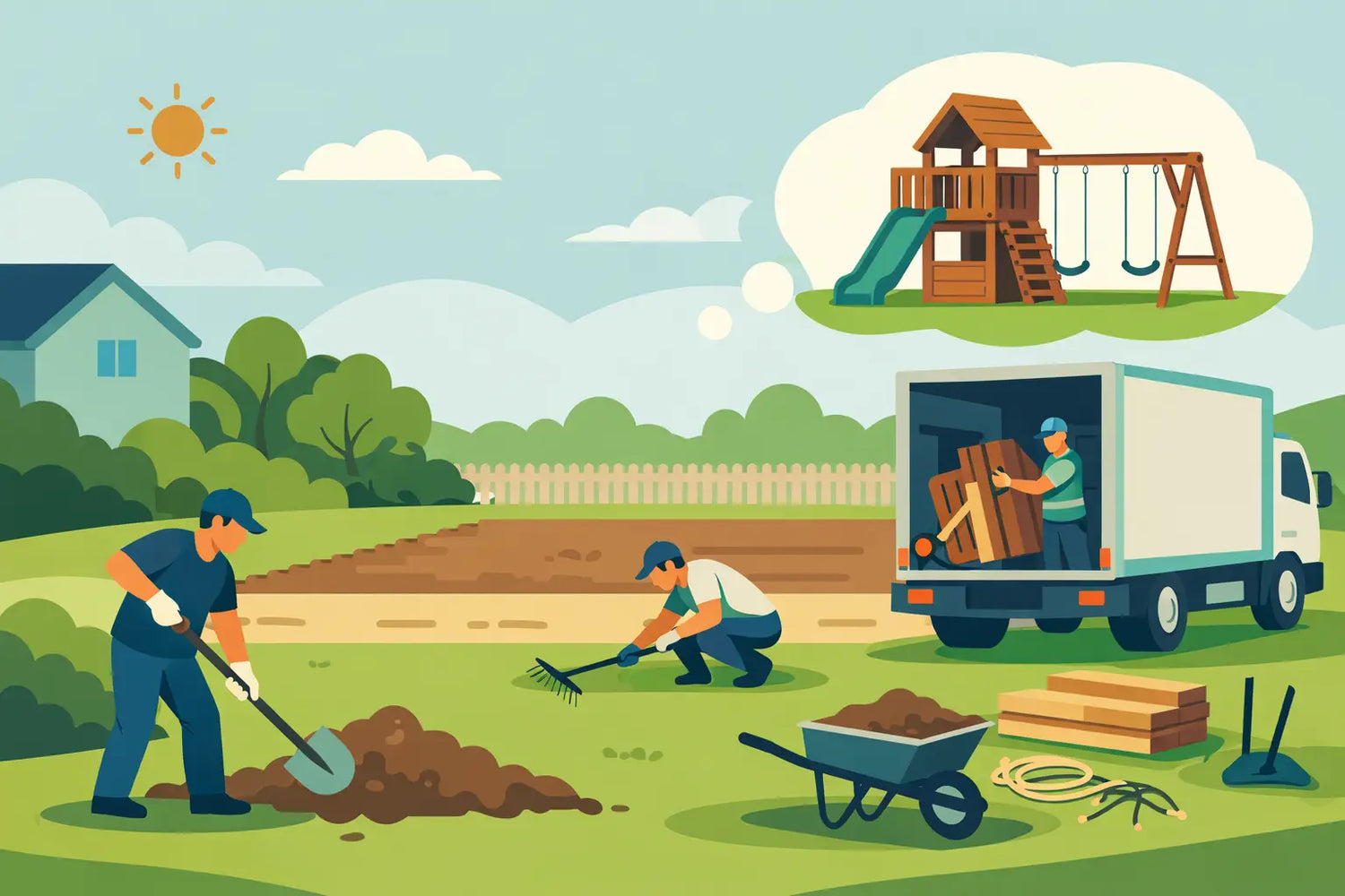 How to Prepare Yard for Playset Delivery