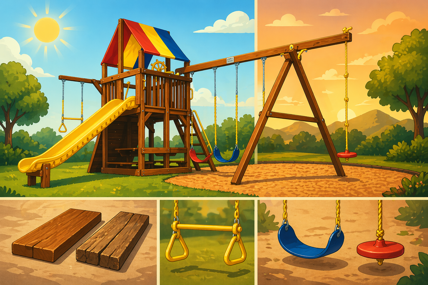 Why Premium Wooden Swing Sets Last Longer