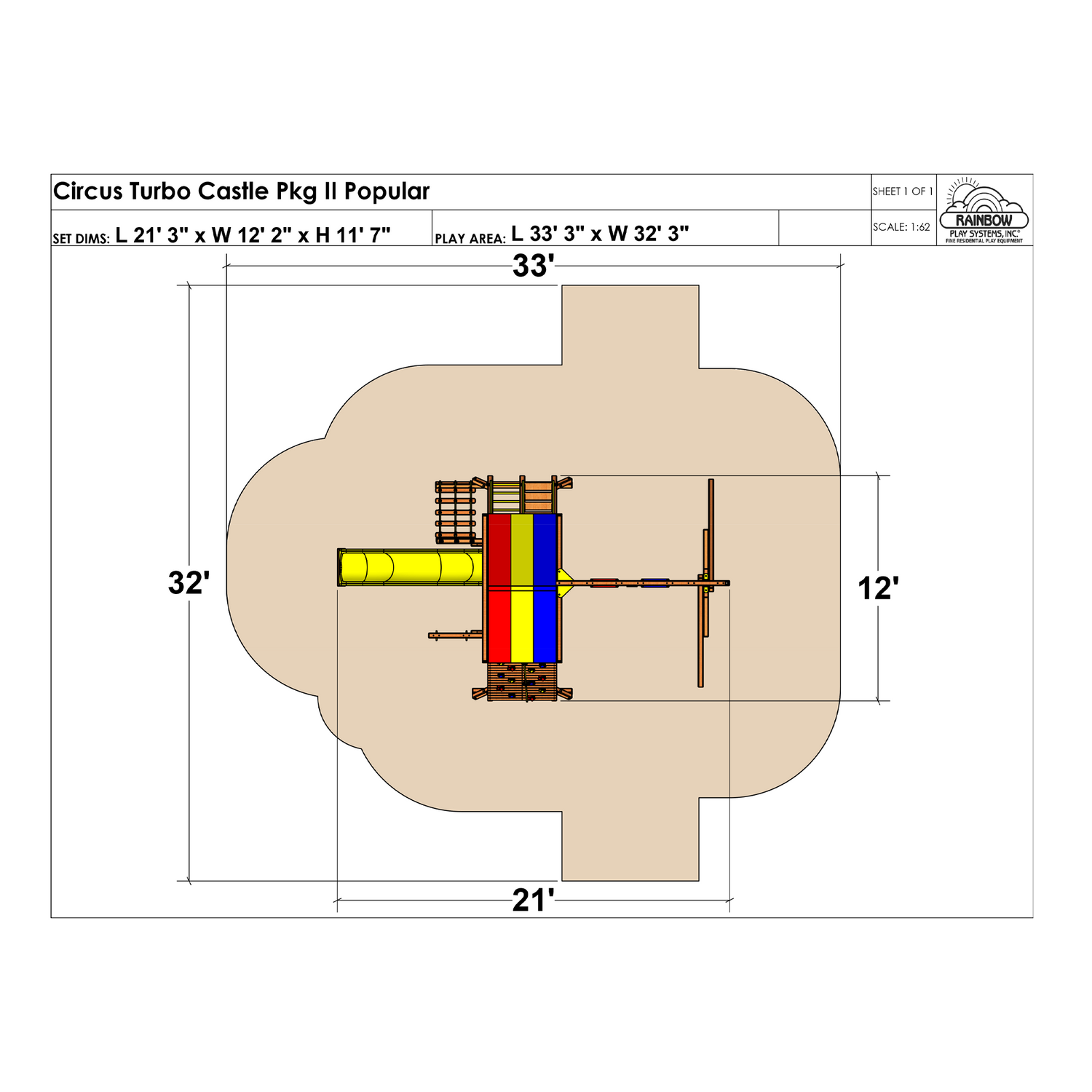 Circus Turbo Castle Pkg II Popular (11G)