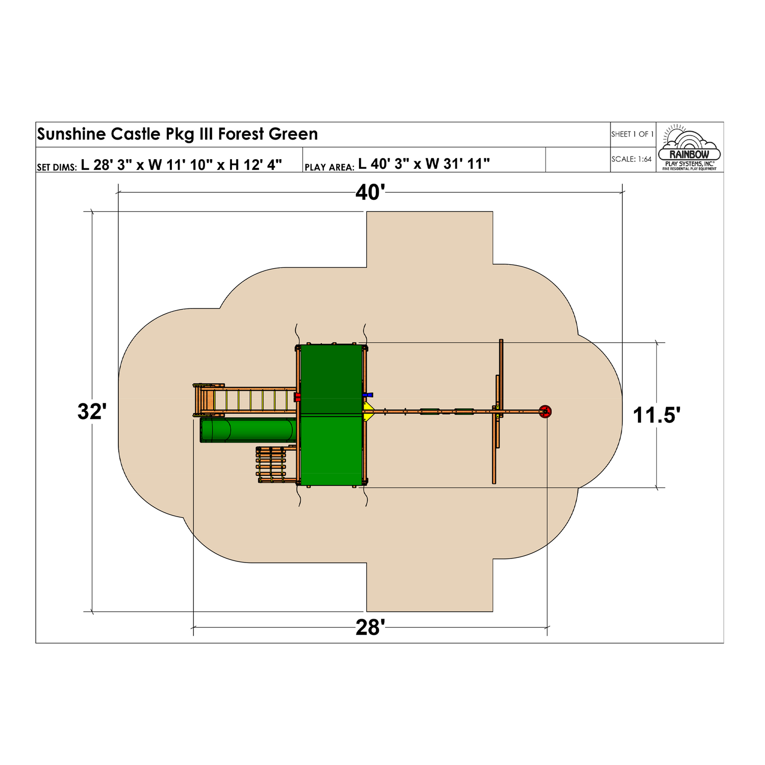 Sunshine Castle Pkg III Forest Green (15G)