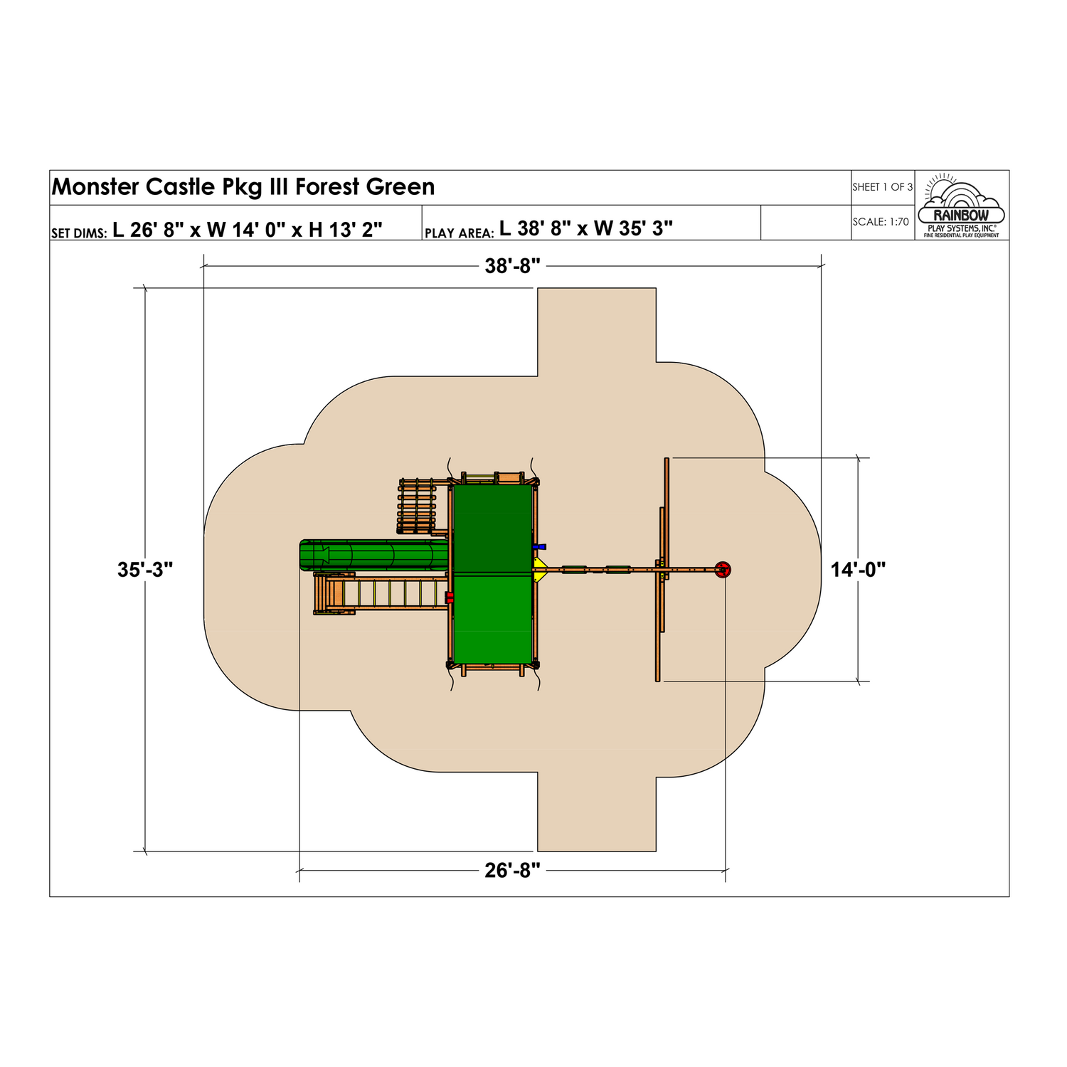 Monster Castle Pkg III Forest Green (21E)