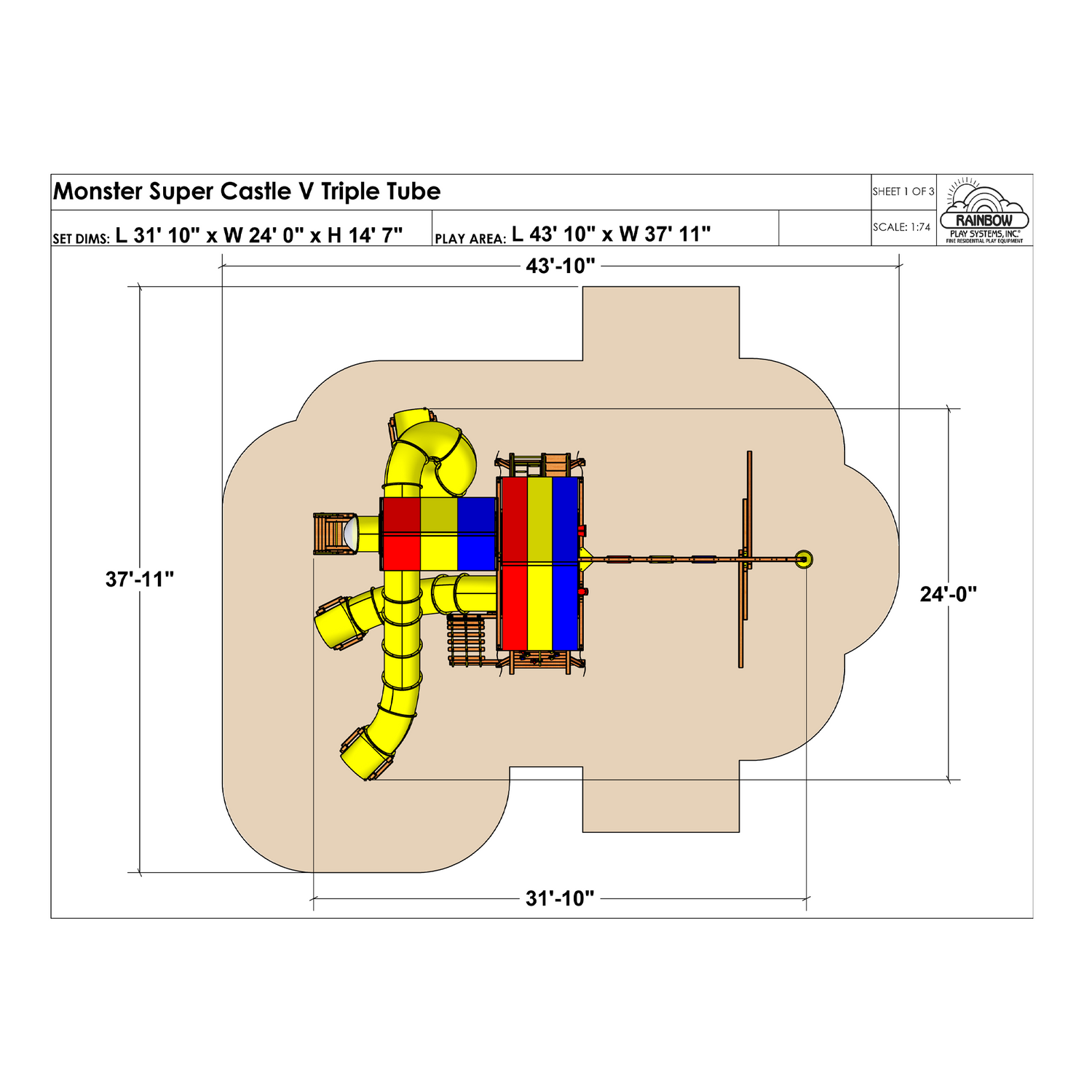 Monster SUPER Castle Pkg V Triple Tube Combo (23I)