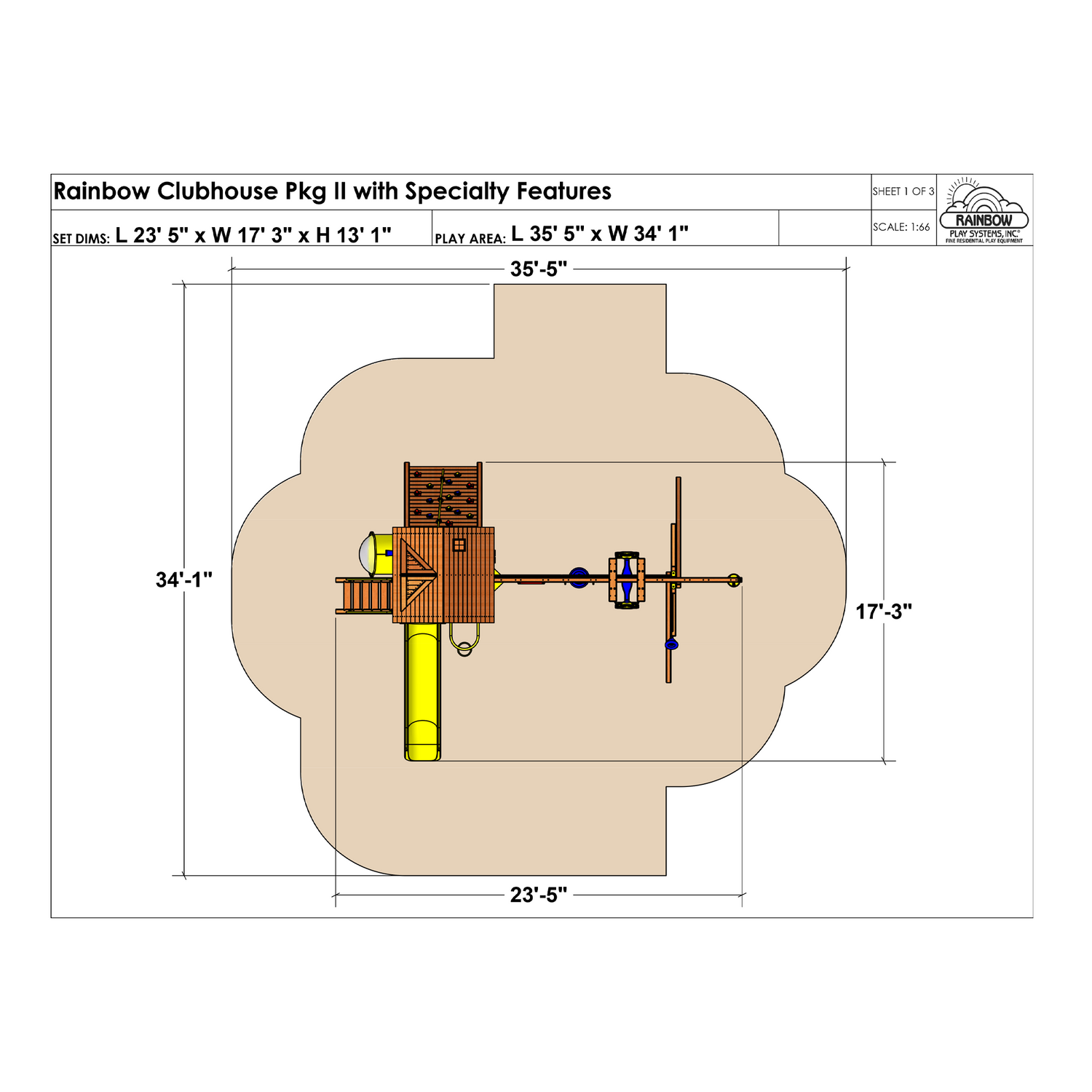 Rainbow Clubhouse Pkg II with Specialty Features (37C)