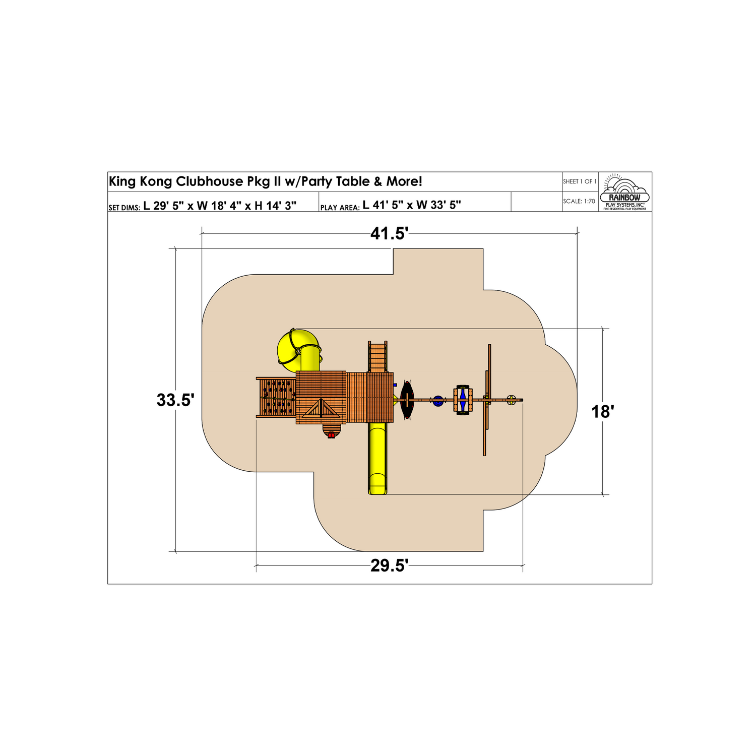 King Kong Clubhouse Pkg II with Party Table and More! (45E)