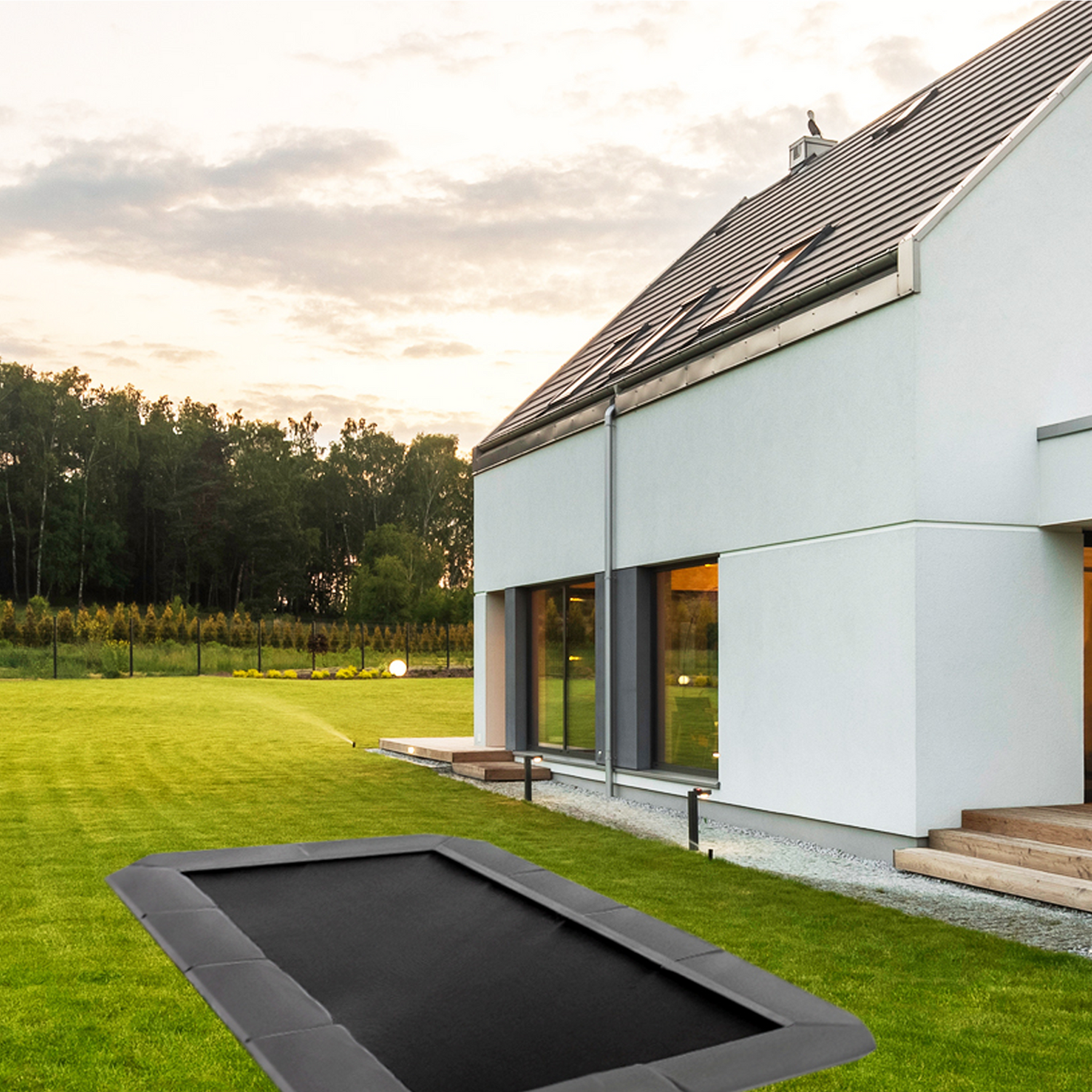 Rectangle Pro-Line Avyna In-Ground Trampoline - Rainbow Play of NC