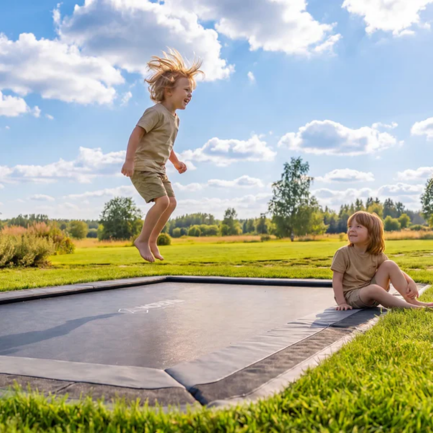 North Rectangle In-ground Trampoline