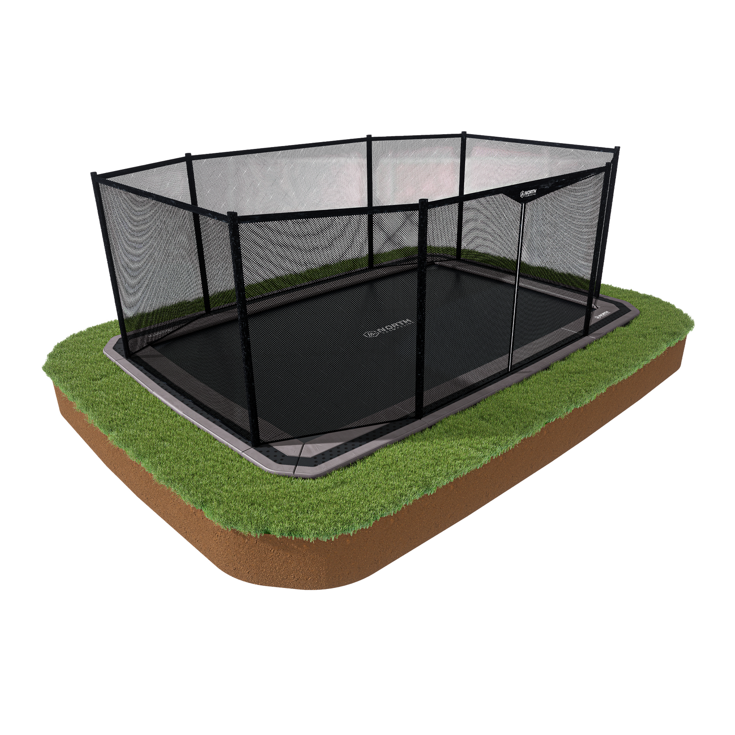 North Rectangle In-ground Trampoline - Rainbow Play of NC