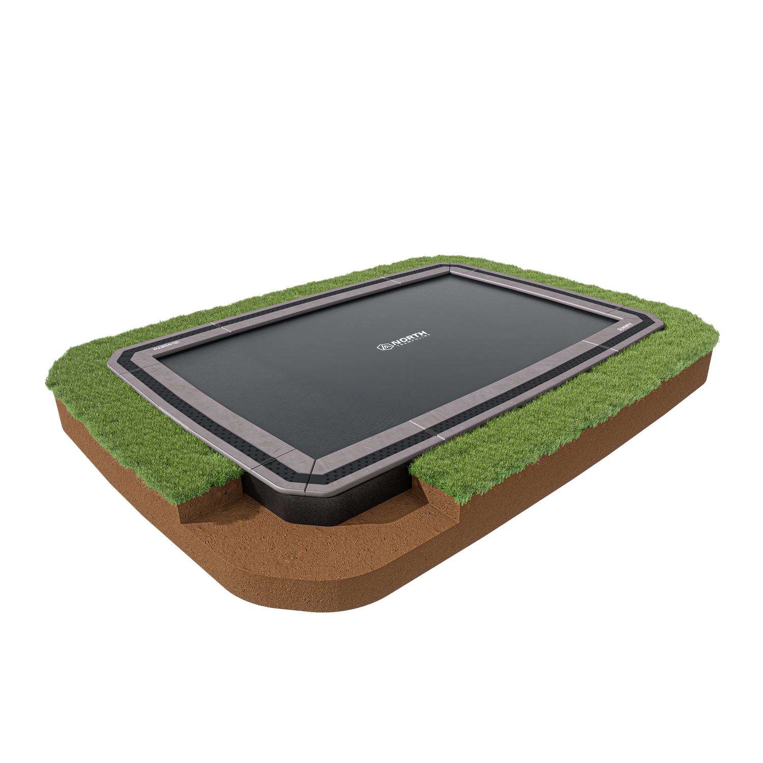 North Rectangle In-ground Trampoline - Rainbow Play of NC
