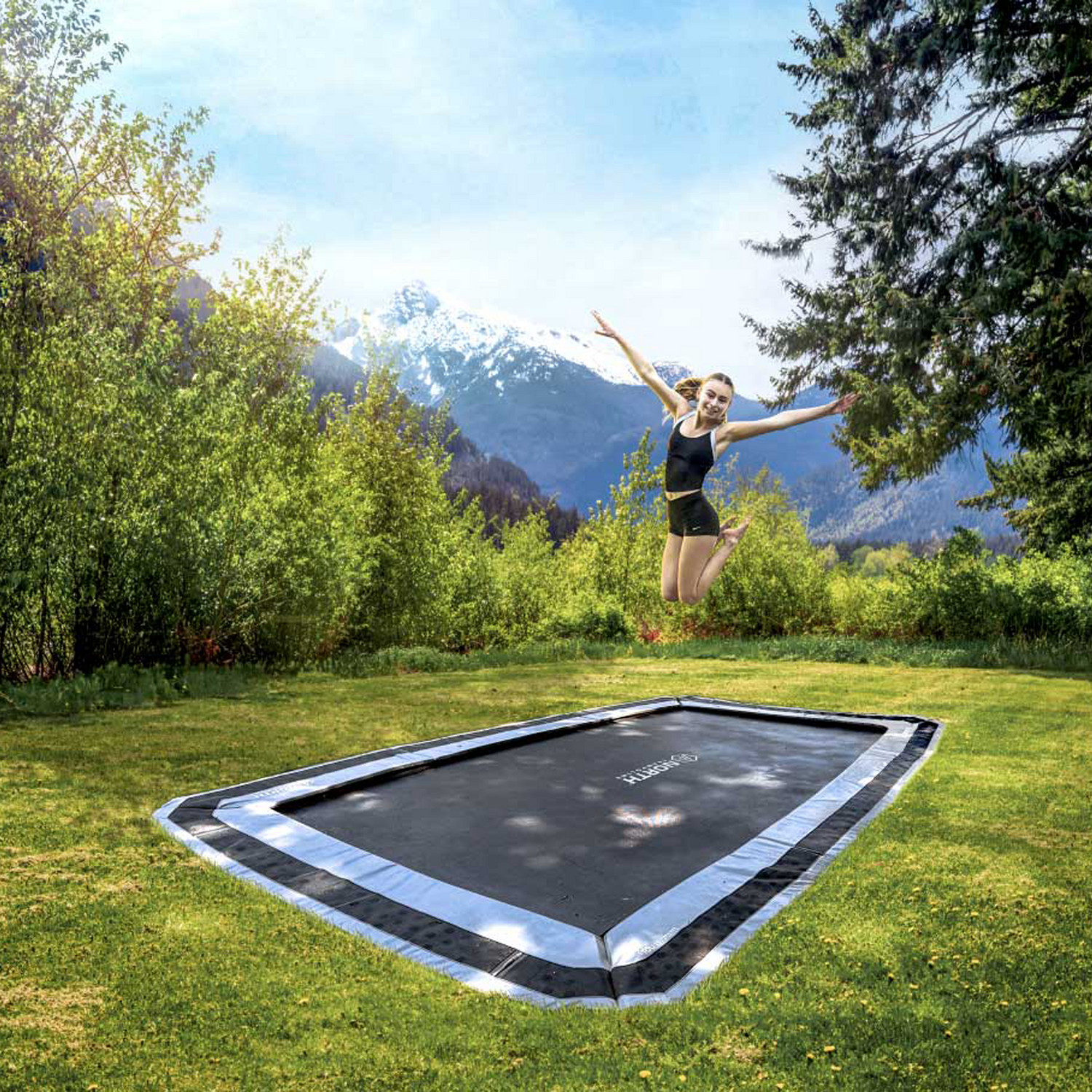 North Rectangle In-ground Trampoline - Rainbow Play of NC