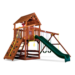 Circus Clubhouse Pkg II Loaded with Wooden Roof (29D) - Rainbow Play of NC