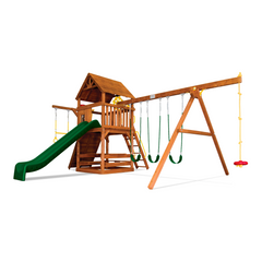 Circus Clubhouse Pkg II Loaded with Wooden Roof (29D) - Rainbow Play of NC