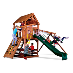 Circus Clubhouse Pkg II Loaded with Wooden Roof (29D) - Rainbow Play of NC