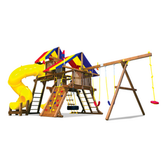 Rainbow Castle Pkg V with 360˚Spiral Slide (19J) - Rainbow Play of NC