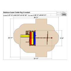 Rainbow Super Castle Pkg II Loaded (17D) - Rainbow Play of NC