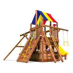 Rainbow Clubhouse Pkg II with Playhouse (37B) Alt - Rainbow Play of NC