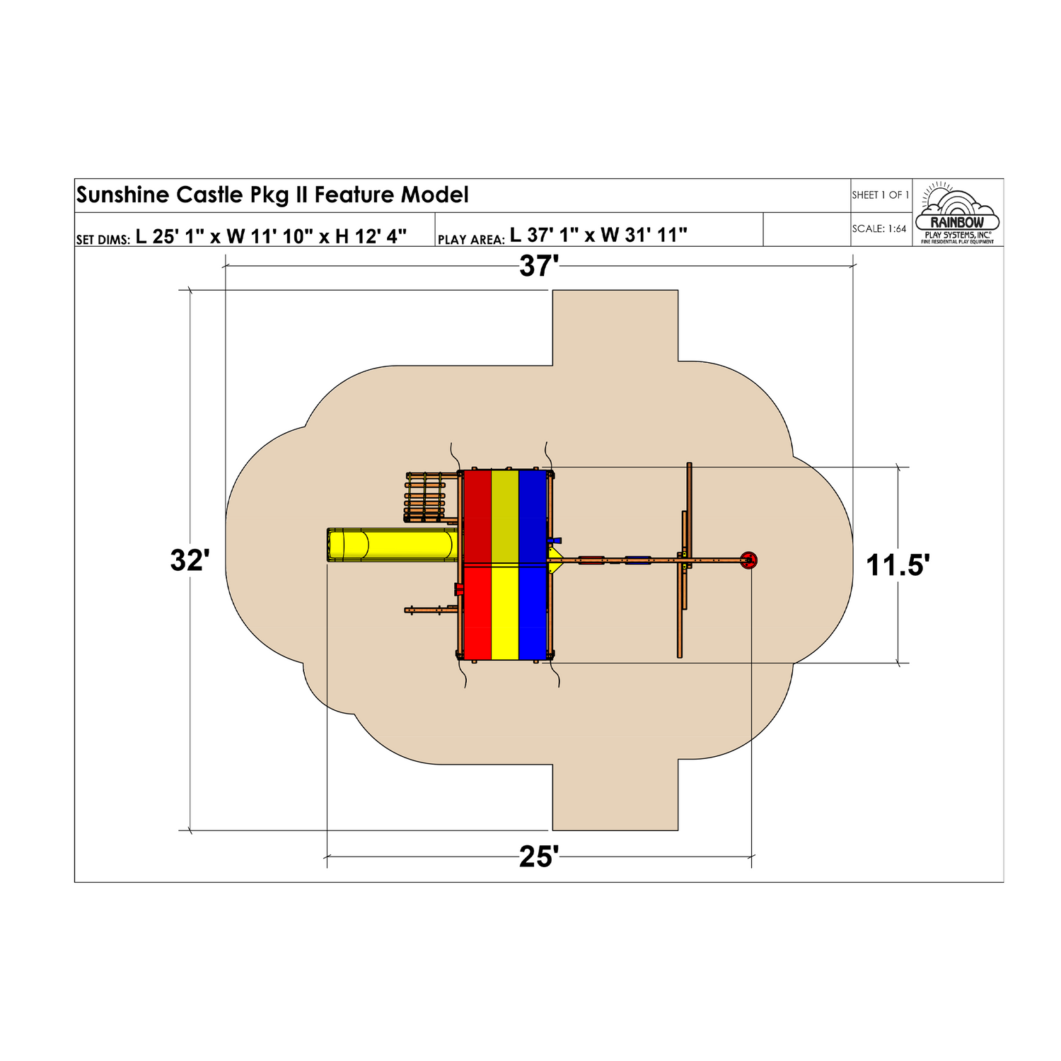 Sunshine Castle Pkg II Feature Model (12A) - Rainbow Play of NC
