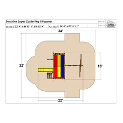 Sunshine Super Castle Pkg II Popular (13D) - Rainbow Play of NC
