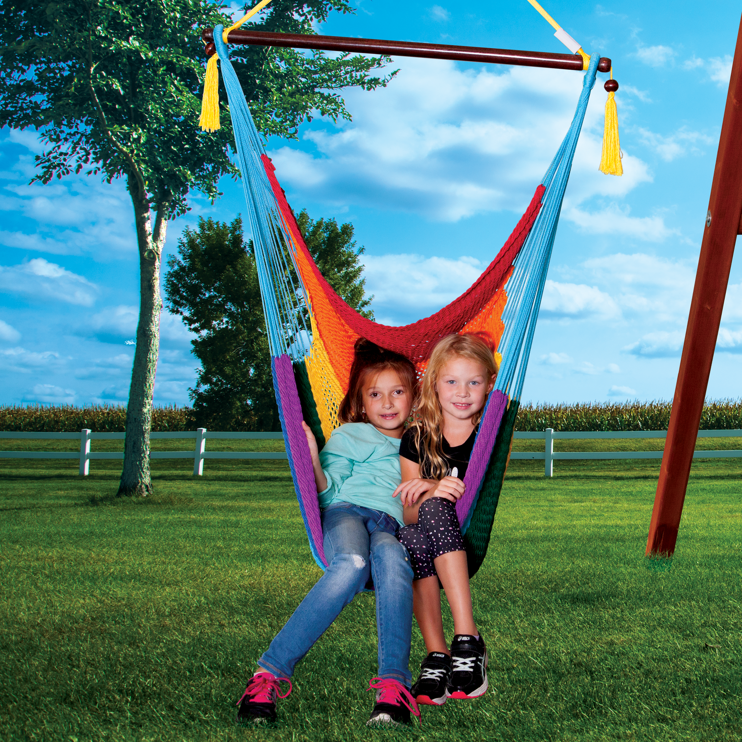 Multi Color Hammock Swing - Rainbow Play of NC