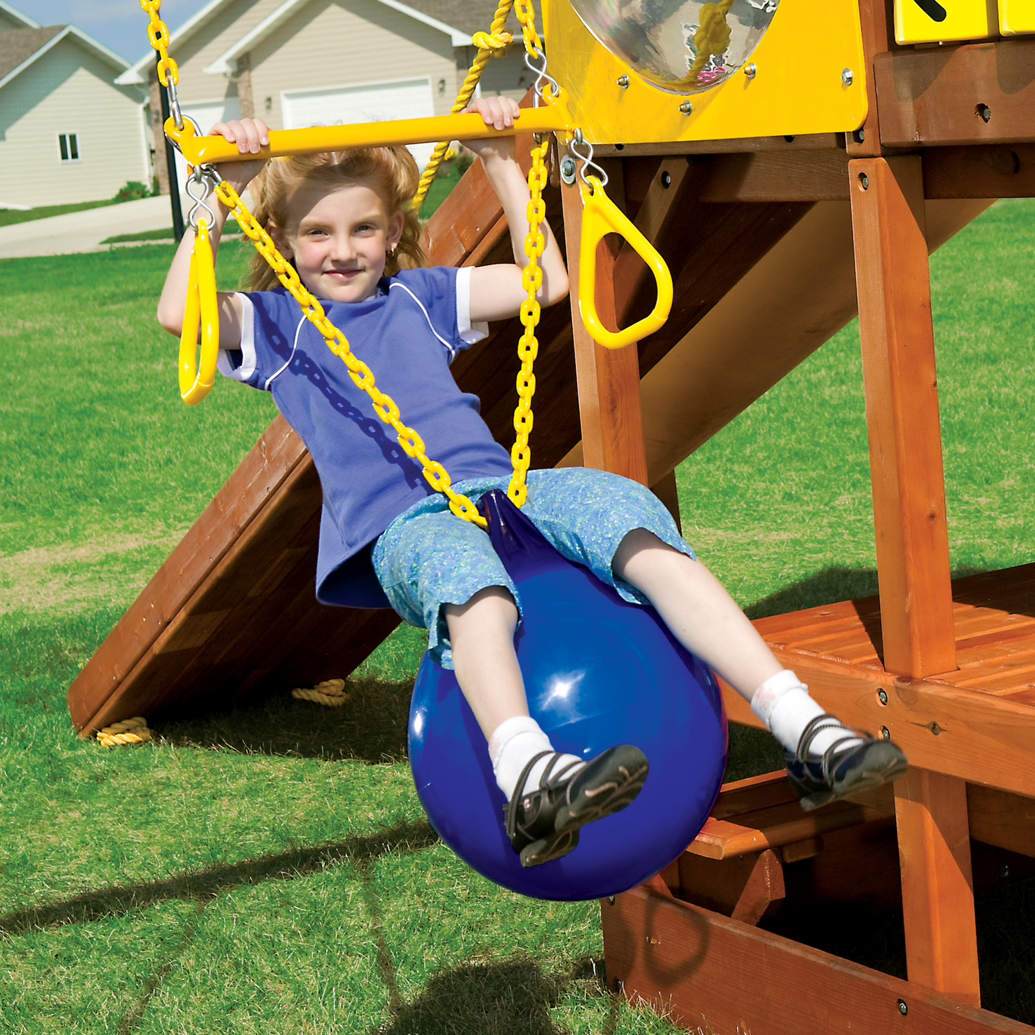 Trapeze Combo Swing with Buoy Ball - Rainbow Play of NC