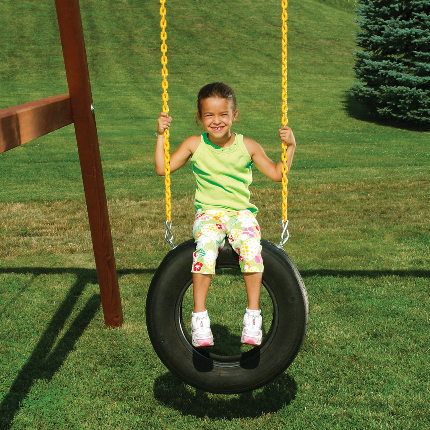 2 Chain Tire Swing - Rainbow Play of NC