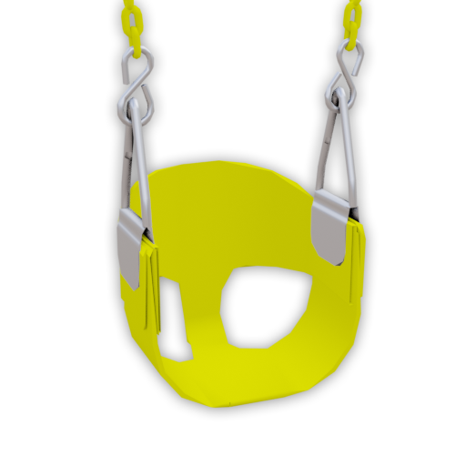 Yellow Commercial Toddler Half Bucket Swing